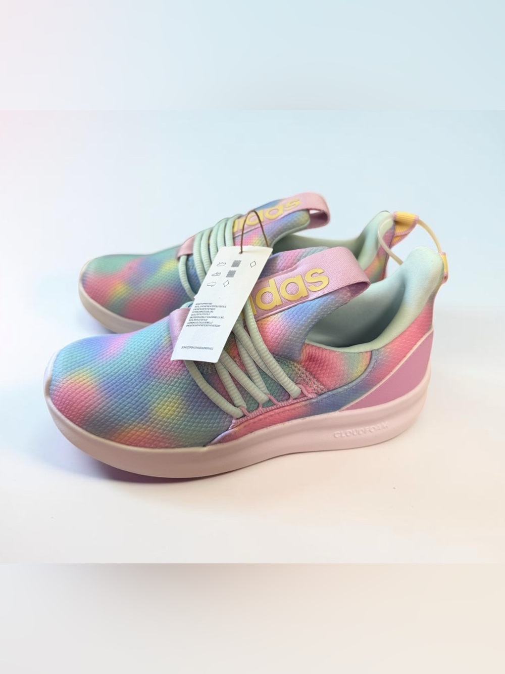 adidas Kids Pastel Rainbow Sneakers - Mint, Pink, Blue - Picture 2 of 3